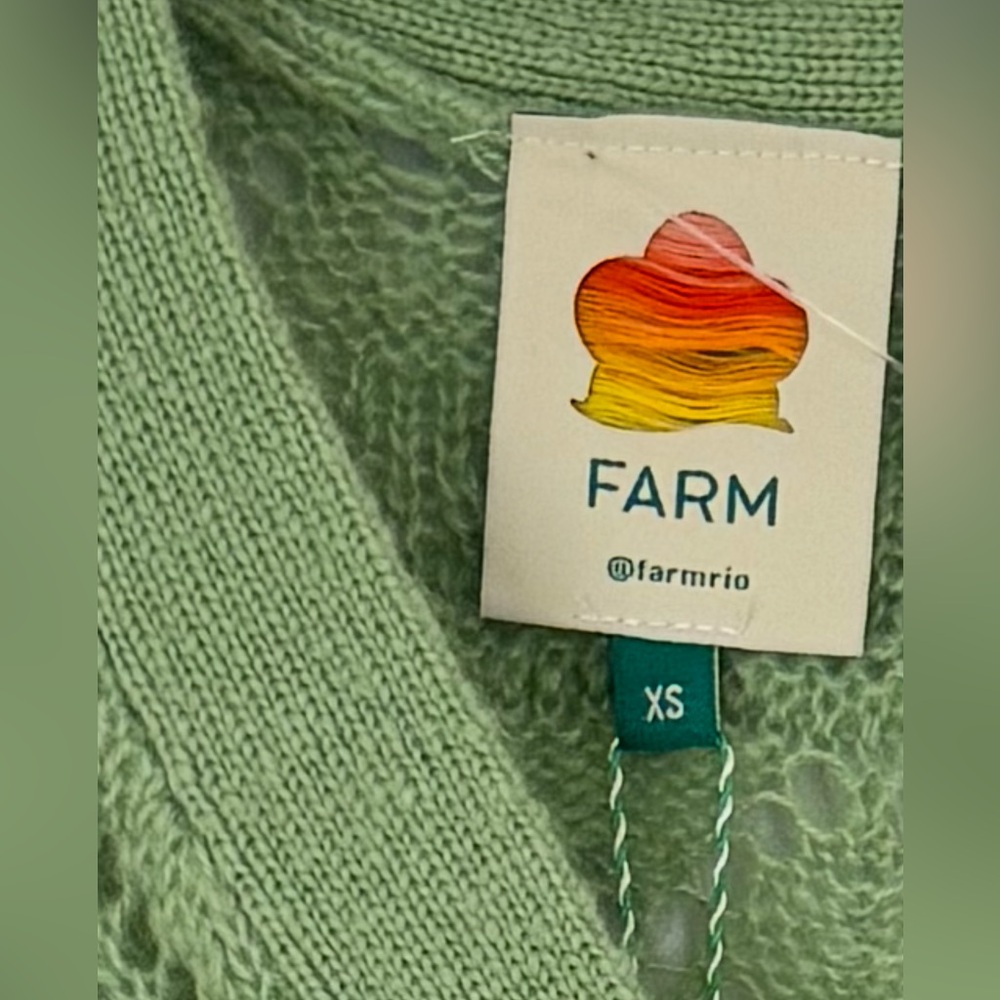 FARM Rio Light Green Knit Cardigan - Picture 5 of 6